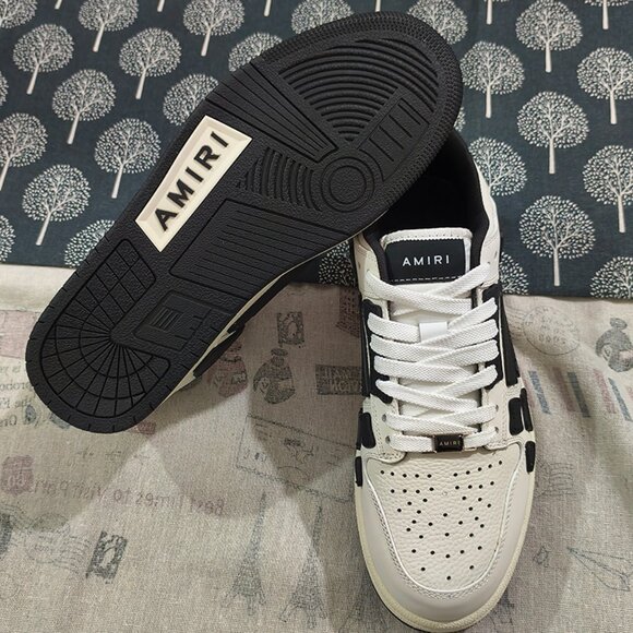 AMIRI White Low-Top Sneakers With Bone Design main image 4
